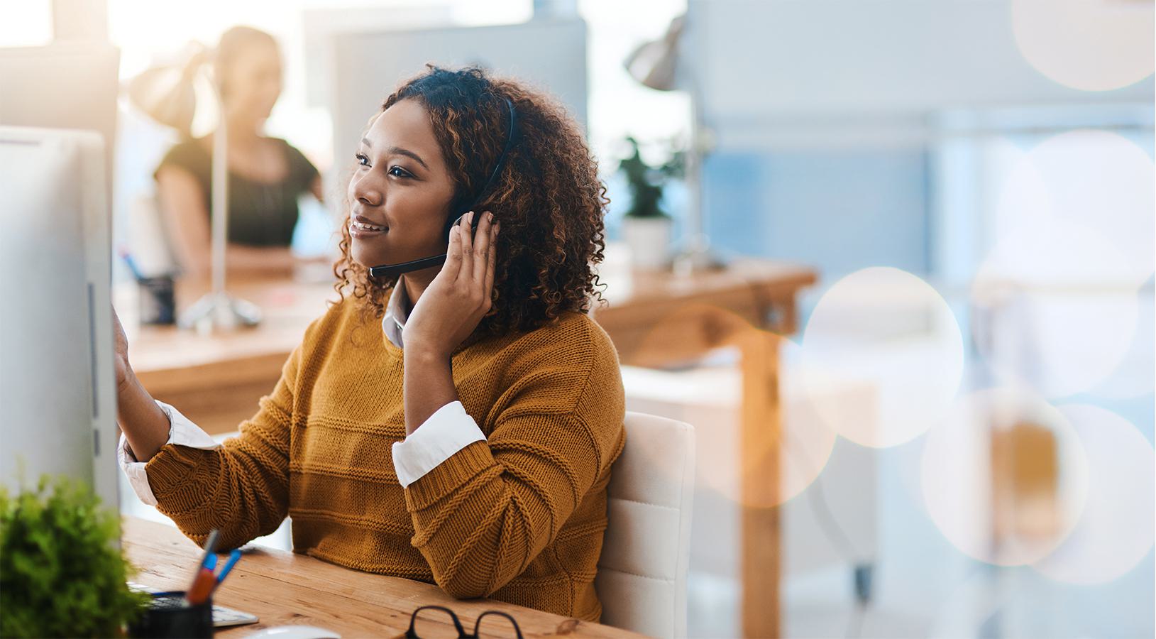 Woman in Call Centre Edit